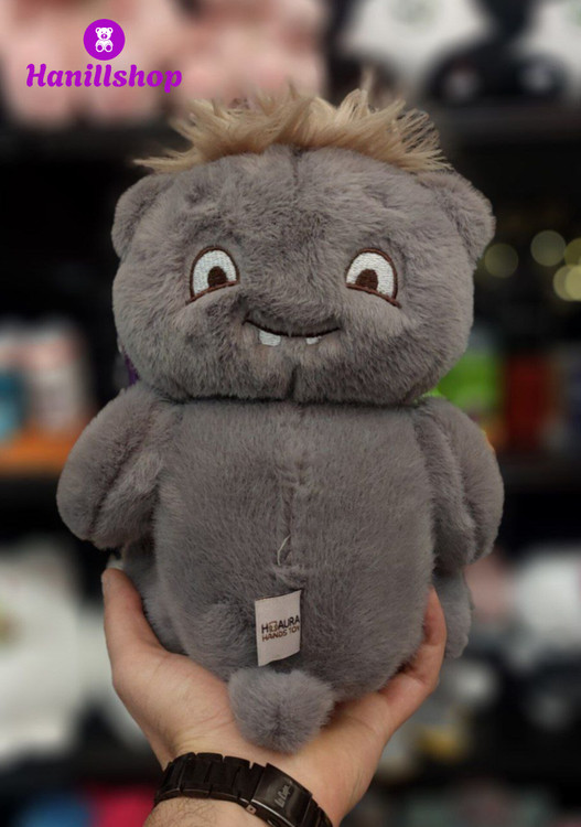 عروسک خرس کله چرخشی دو چهره ۳۰ سانت