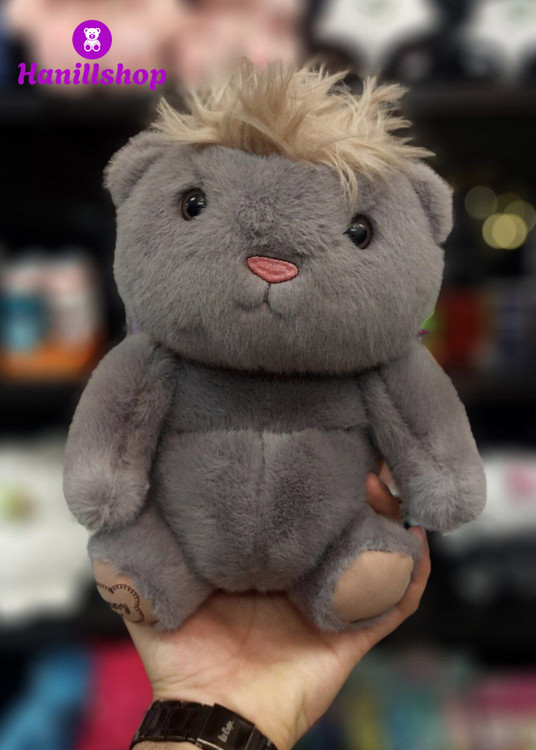 عروسک خرس کله چرخشی دو چهره ۳۰ سانت