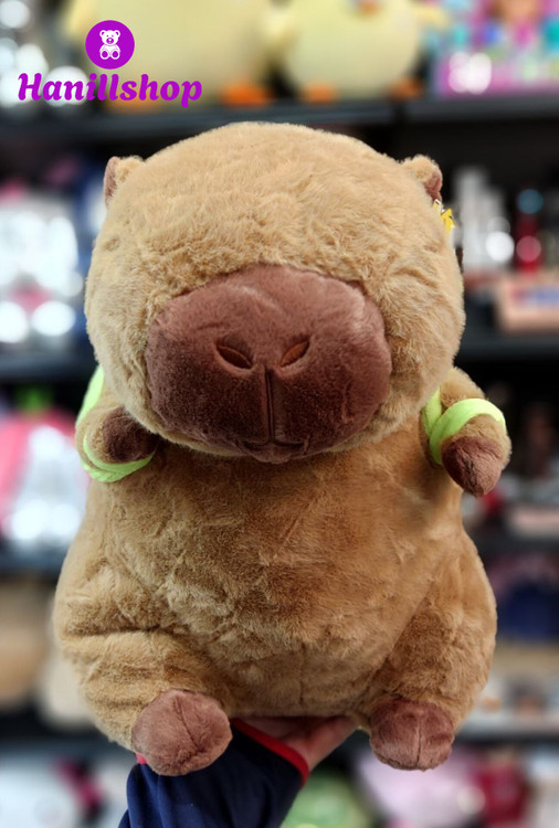 عروسک کاپی بارا کوله دار پولیشی 35 سانت