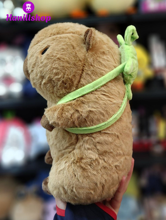 عروسک کاپی بارا کوله دار پولیشی 35 سانت