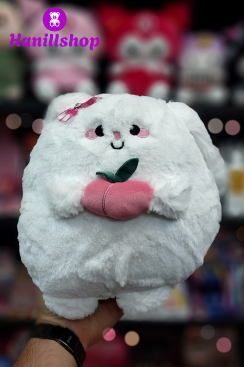 عروسک خرگوش هلو به دست خارجی پولیشی ۳۵ سانت