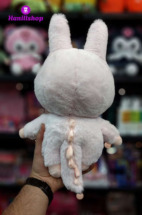 عروسک لبوبو دمدار پولیشی خارجی ۴۰ سانت صورتی