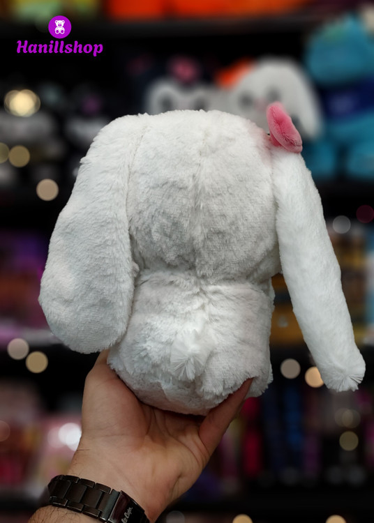 عروسک خرگوش توت فرنگی به دست پولیشی خارجی ۲۵ سانت