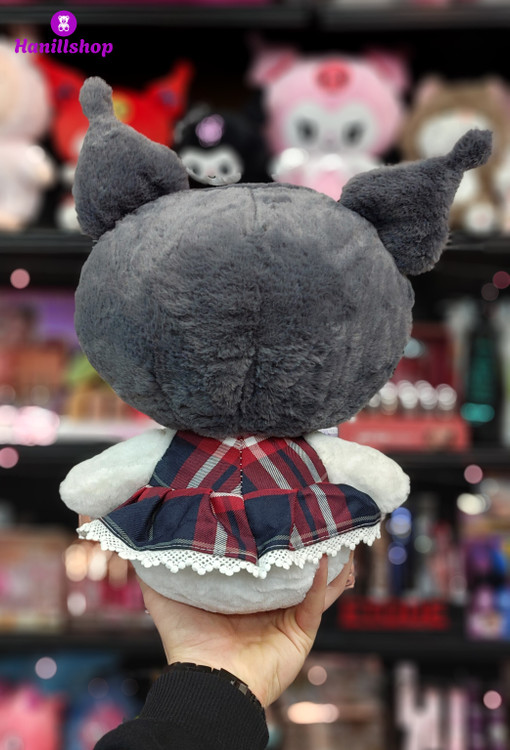 عروسک کرومی لباس چهارخونه پولیشی خارجی ۴۰ سانت