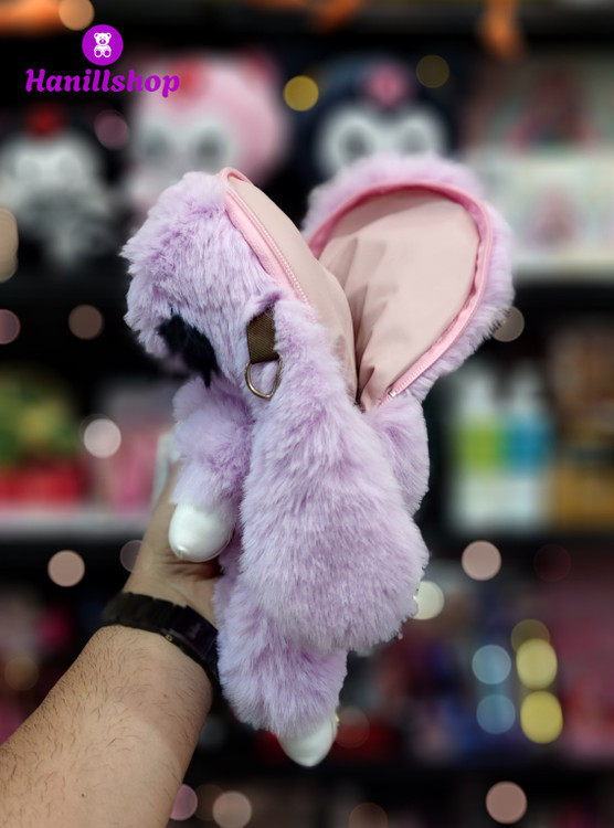 کیف دوشی عروسکی طرح خرگوش بنفش