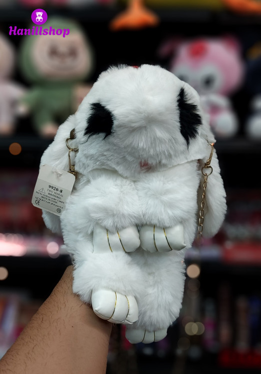 کیف دوشی عروسکی طرح خرگوش سفید