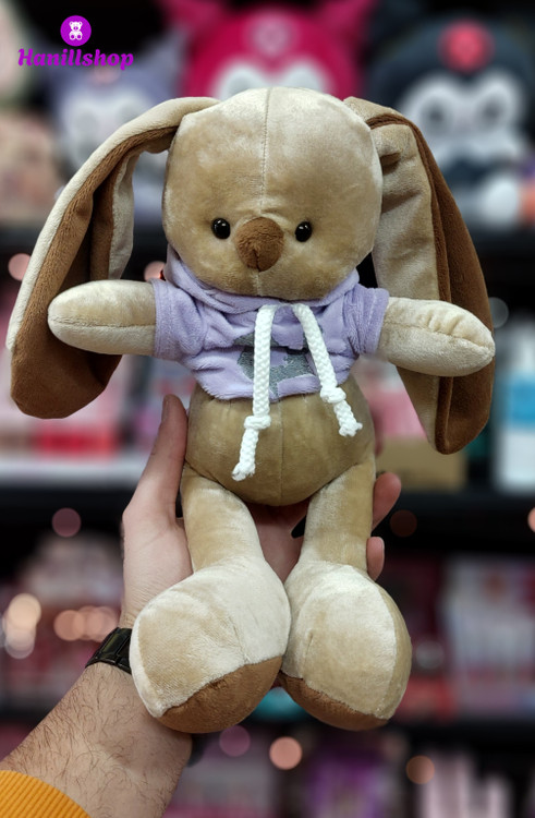 عروسک خرگوش وودی باس نانو خارجی ۴۰ سانت بنفش