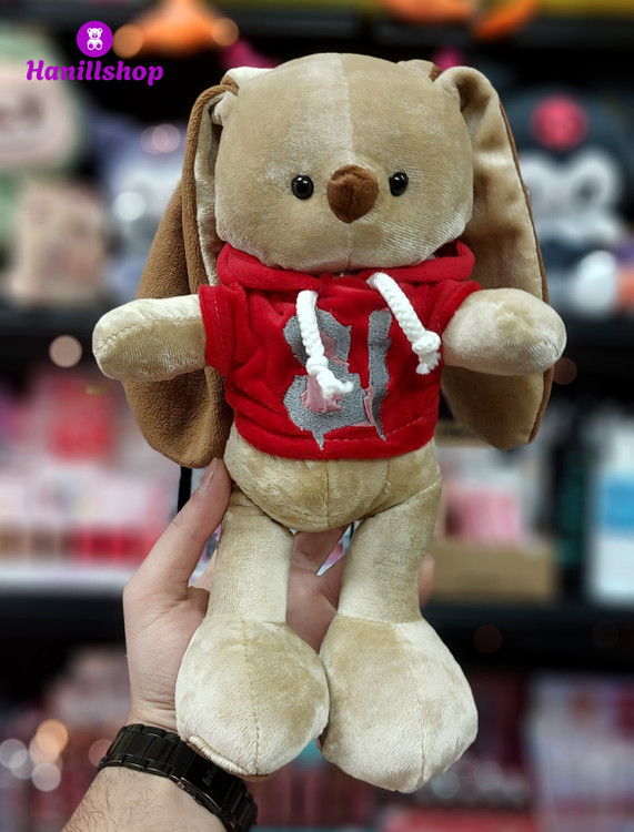 عروسک خرگوش وودی باس نانو خارجی قرمز ۴۰ سانت